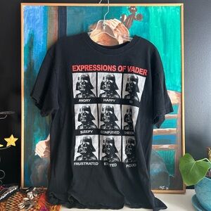 Star Wars Official Expressions Of Vader T Shirt Funny Fan Tee Faces Of Vader L